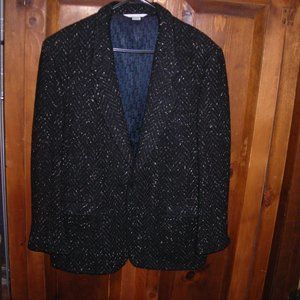 Blazer, Black Tweed wool "Claiborne" sz.14